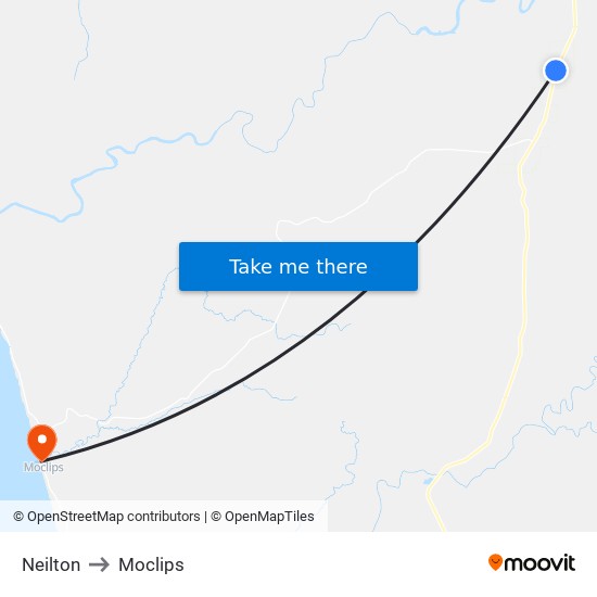 Neilton to Moclips map