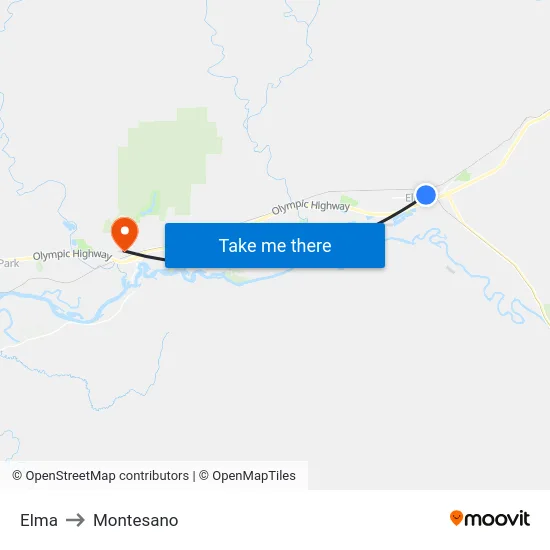Elma to Montesano map