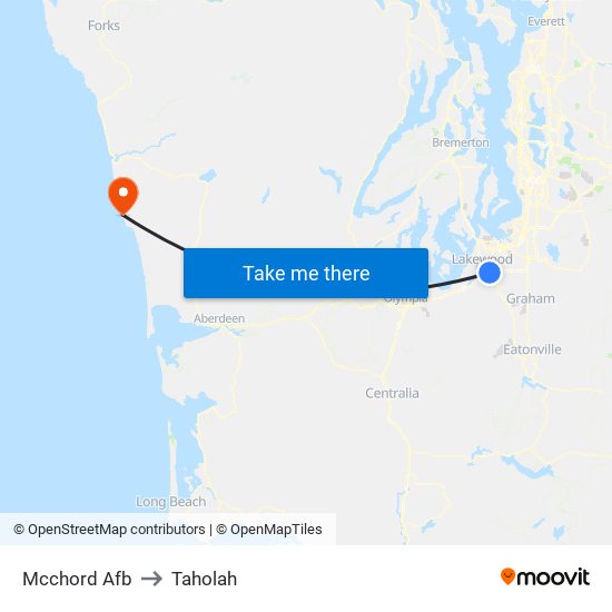 Mcchord Afb to Taholah map