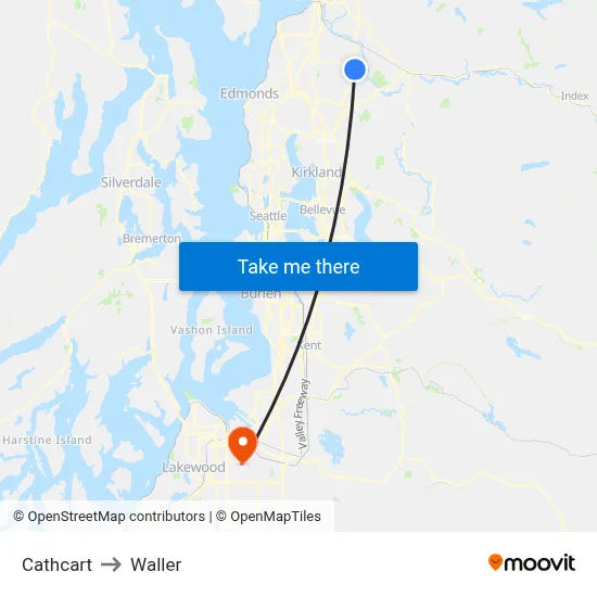 Cathcart to Waller map