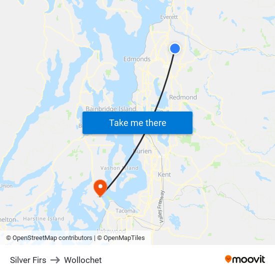 Silver Firs to Wollochet map