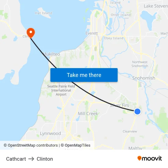 Cathcart to Clinton map