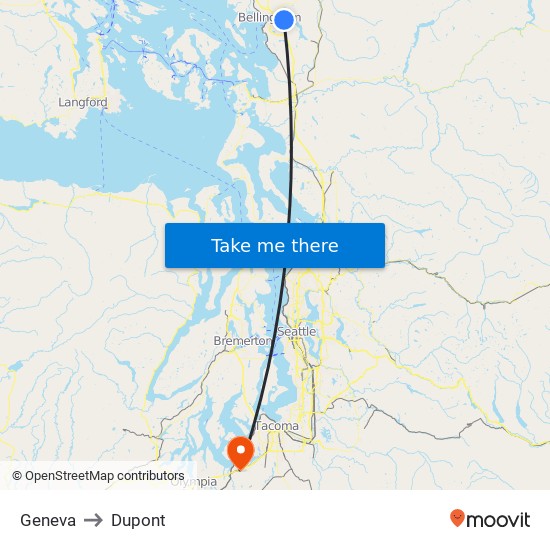 Geneva to Dupont map