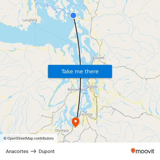 Anacortes to Dupont map