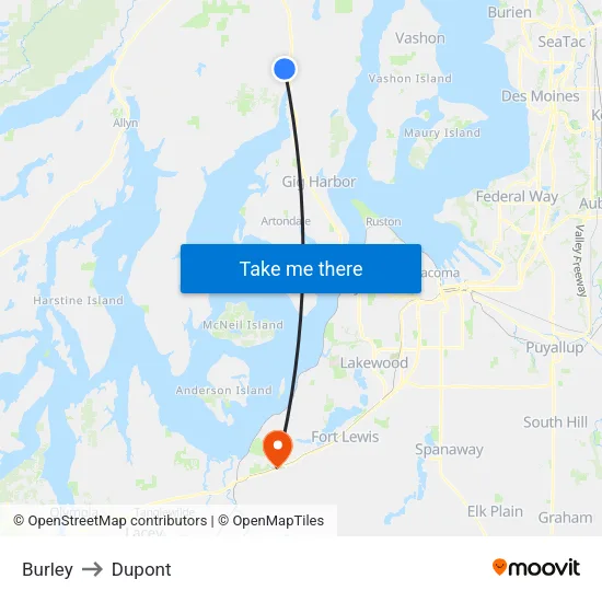 Burley to Dupont map