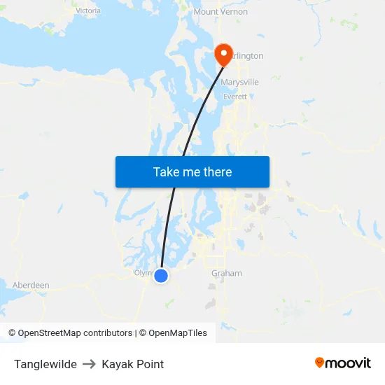 Tanglewilde to Kayak Point map