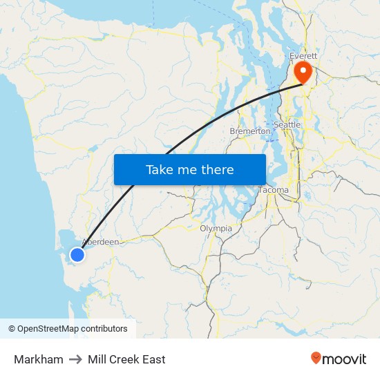 Markham to Mill Creek East map