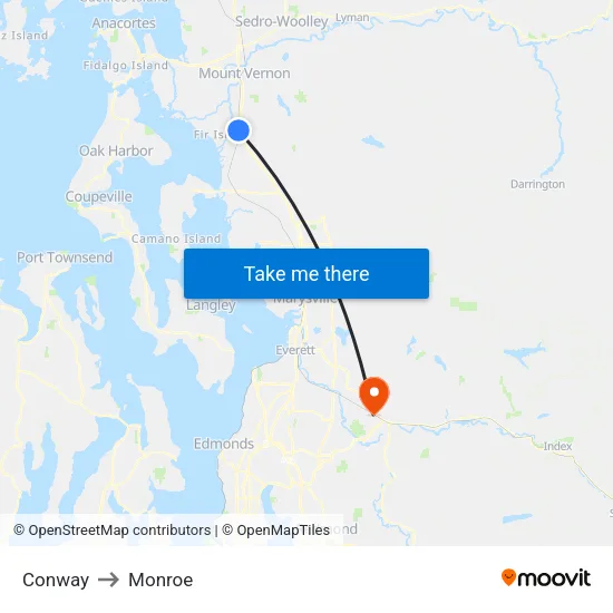 Conway to Monroe map