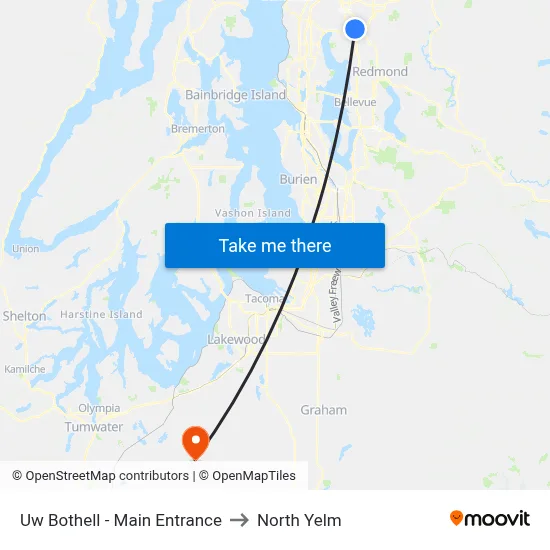 Uw Bothell - Main Entrance to North Yelm map