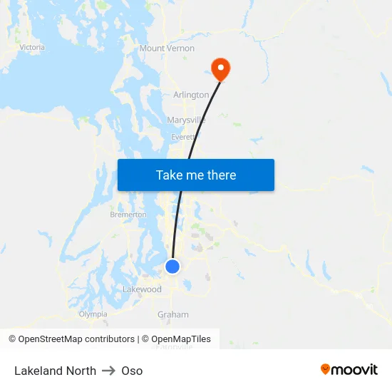 Lakeland North to Oso map