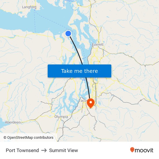 Port Townsend to Summit View map