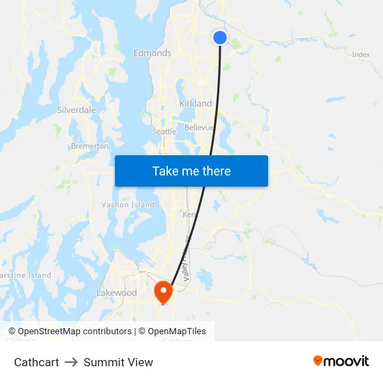 Cathcart to Summit View map