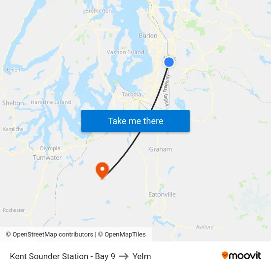 Kent Sounder Station - Bay 9 to Yelm map