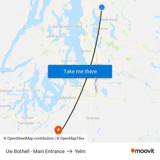 Uw Bothell - Main Entrance to Yelm map