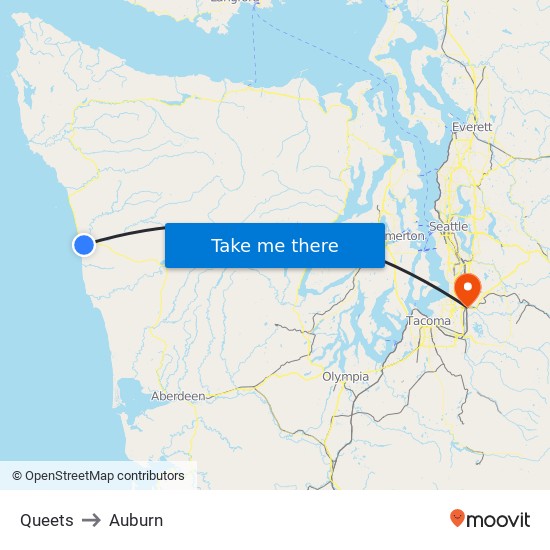 Queets to Auburn map