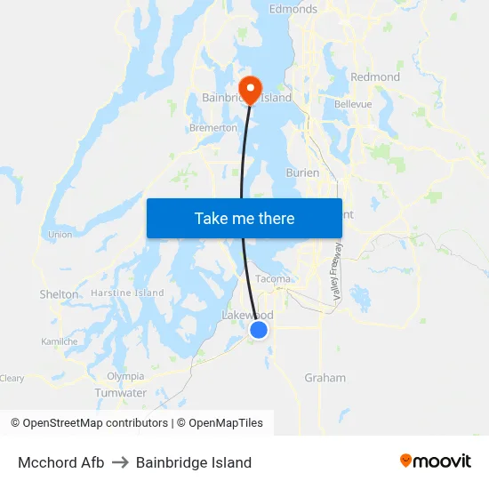 Mcchord Afb to Bainbridge Island map