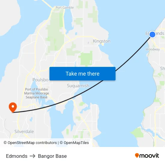 Edmonds to Bangor Base map