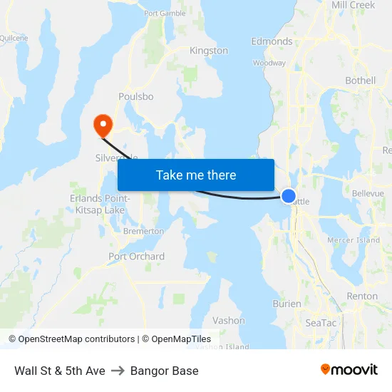 Wall St & 5th Ave to Bangor Base map