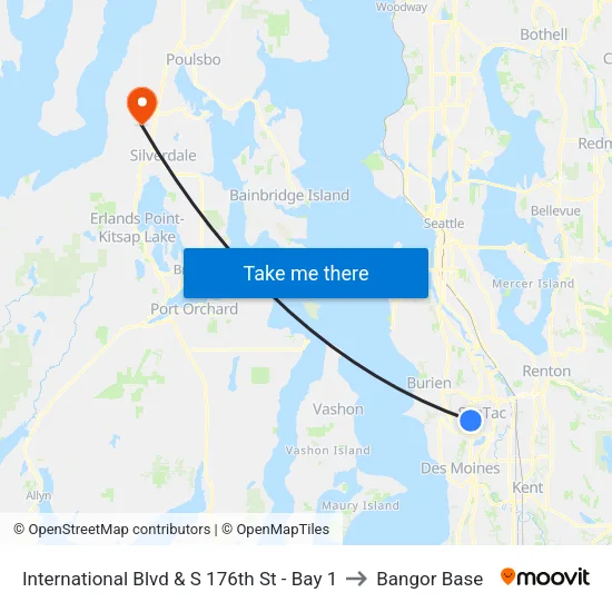 International Blvd & S 176th St - Bay 1 to Bangor Base map