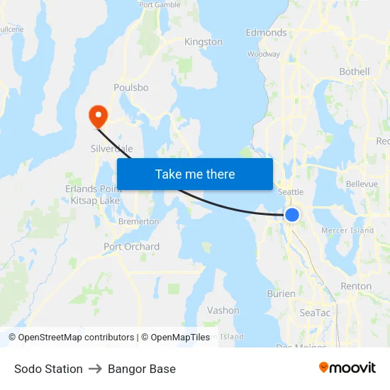 Sodo Station to Bangor Base map