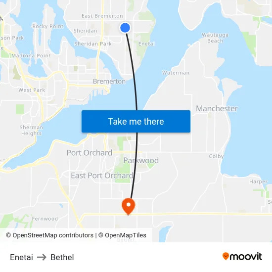 Enetai to Bethel map