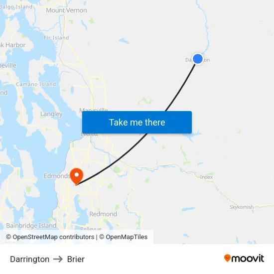 Darrington to Brier map