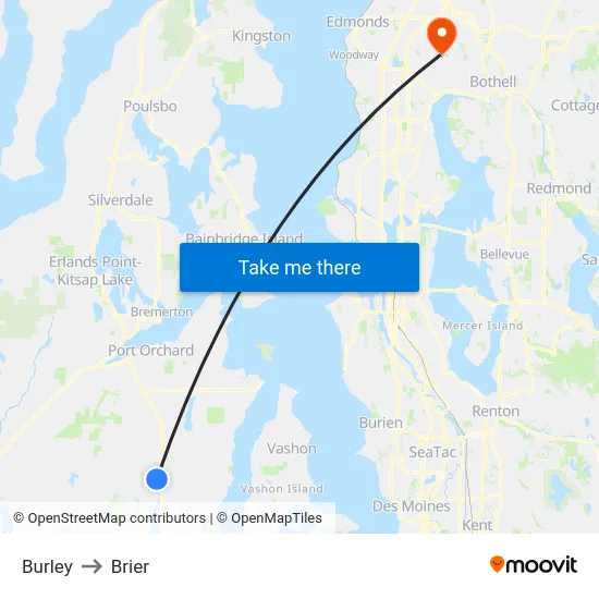 Burley to Brier map