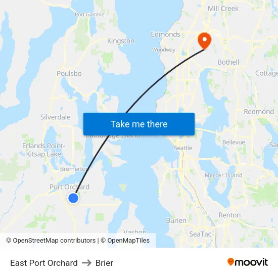 East Port Orchard to Brier map