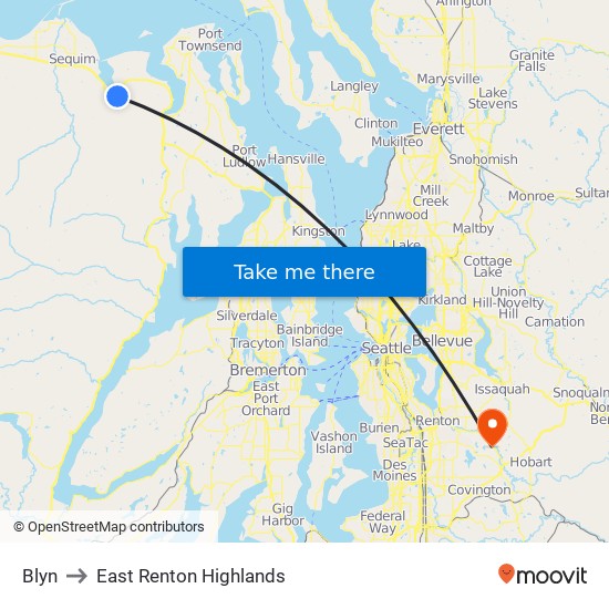 Blyn to East Renton Highlands map