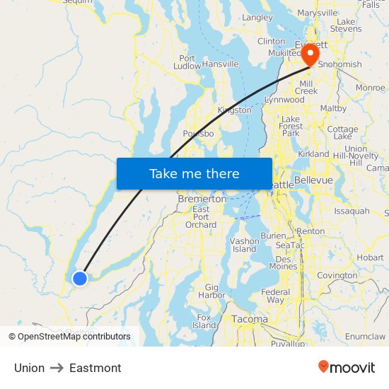 Union to Eastmont map