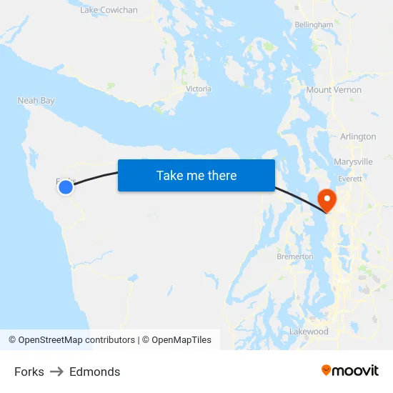 Forks to Edmonds map