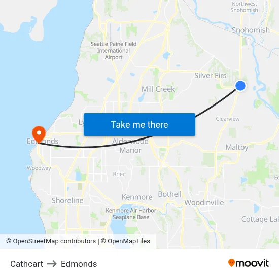 Cathcart to Edmonds map
