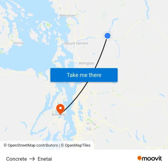 Concrete to Enetai map