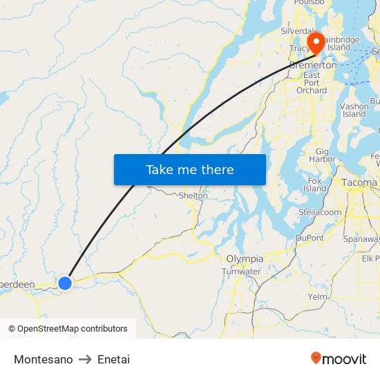 Montesano to Enetai map