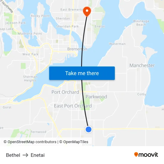 Bethel to Enetai map