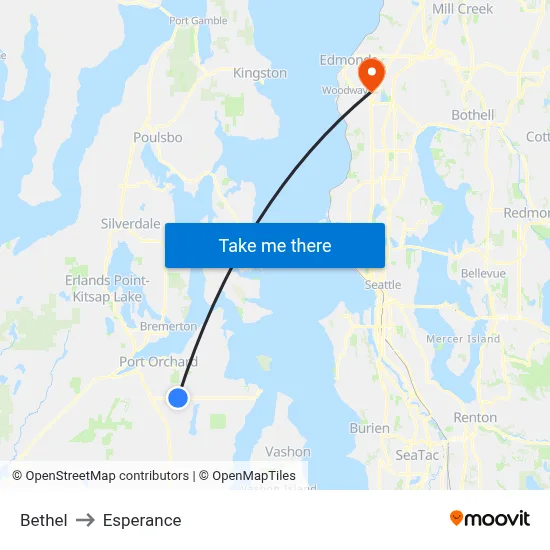 Bethel to Esperance map