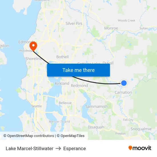 Lake Marcel-Stillwater to Esperance map