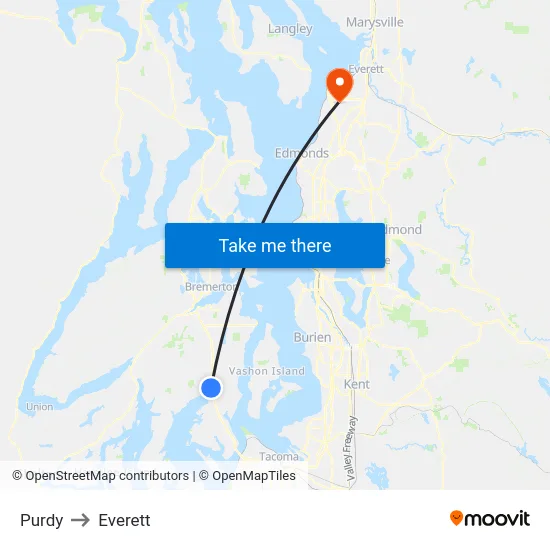 Purdy to Everett map