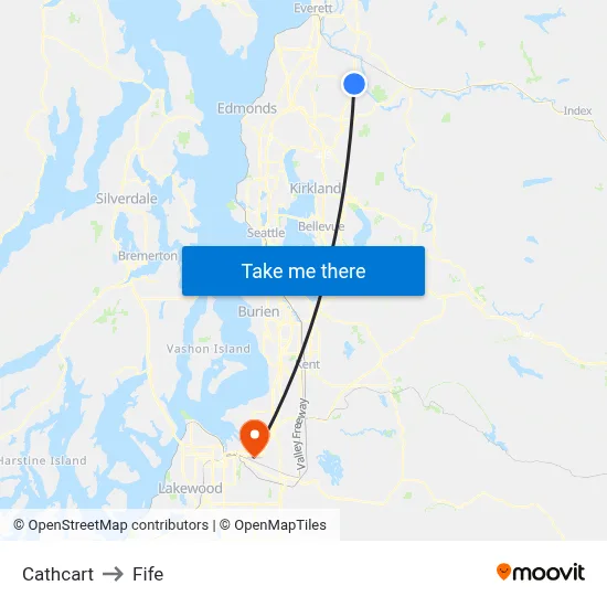 Cathcart to Fife map