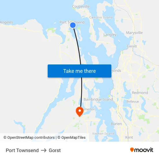 Port Townsend to Gorst map