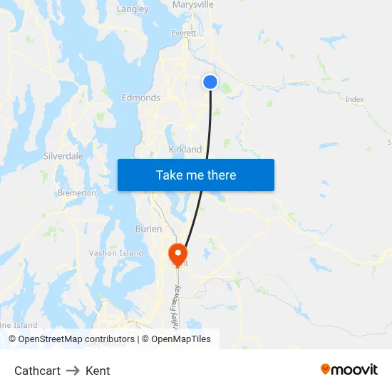 Cathcart to Kent map