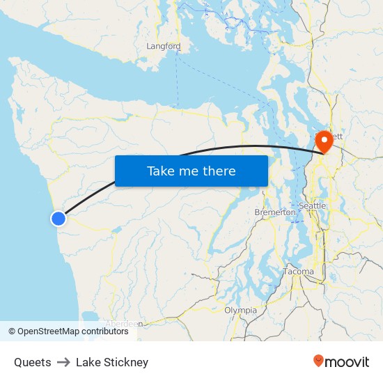 Queets to Lake Stickney map