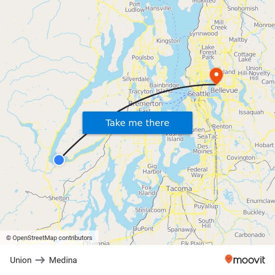 Union to Medina map