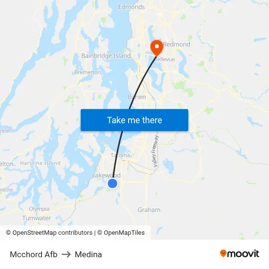 Mcchord Afb to Medina map