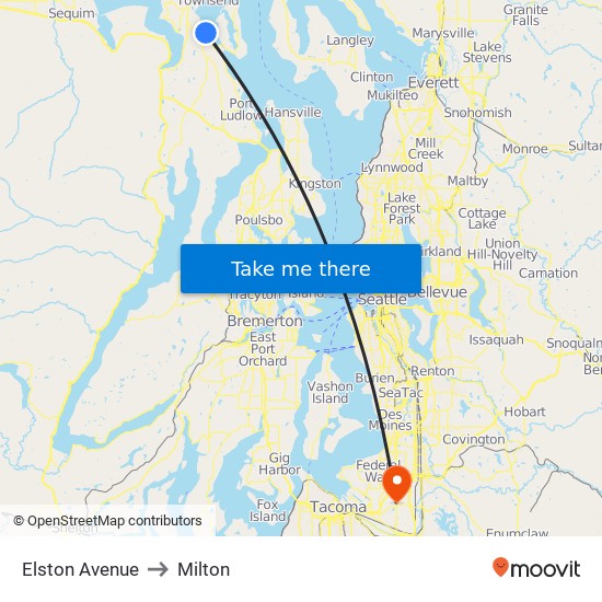 Elston Avenue to Milton map