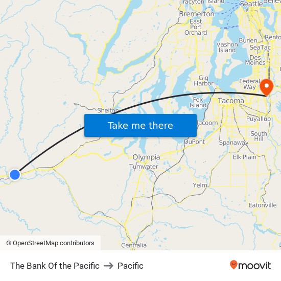 The Bank of the Pacific to Pacific map