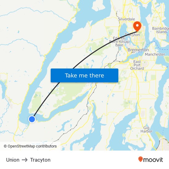 Union to Tracyton map