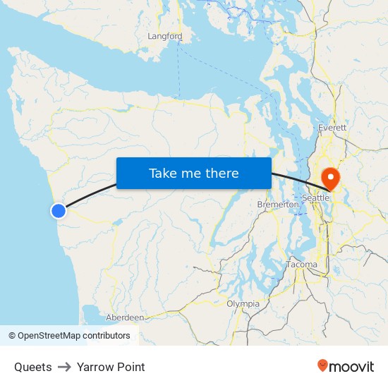 Queets to Yarrow Point map