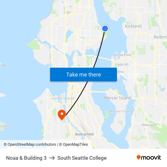Noaa & Building 3 to South Seattle College map