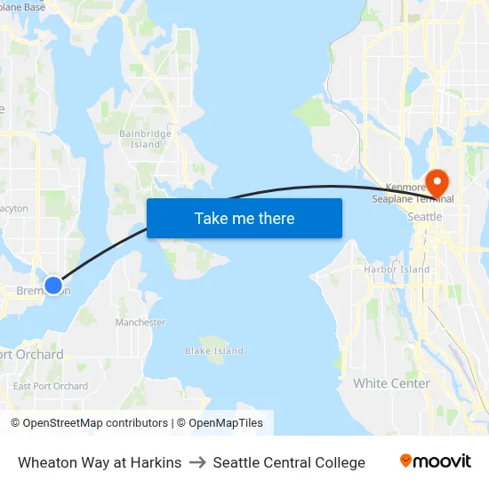 Wheaton Way at Harkins to Seattle Central College map